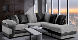 Romellia Grey Corner Sofa – Light Grey - Right Hand