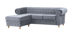 West Grey Corner Sofa – Left Hand