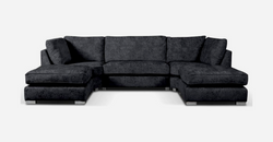 Cutts Grey Corner Sofa – Charcoal Grey - Reversible