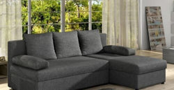 Gery Grey Corner Sofa Bed – Dark Grey - Reversible