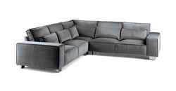 Helsel Grey Corner Sofa – Reversible