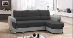 Trudi Grey Corner Sofa Bed – Dark Grey & Light Grey - Reversible