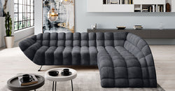 Henie Grey Corner Sofa – Dark Grey - Right Hand