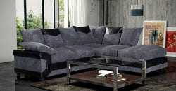 Karnus Grey Corner Sofa – Grey & Black - Right Hand