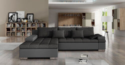 Acee Grey Corner Sofa Bed – Grey & Graphite - Left Hand