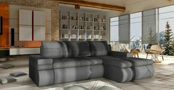 Marabella Grey Corner Sofa Bed – Grey & Graphite - Right Hand