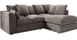 Efisia Grey Corner Sofa – Charcoal Grey - Right Hand