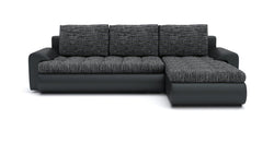 Titos Grey Corner Sofa Bed – Dark Grey & Black - Right Hand