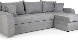 Terry Grey Corner Sofa Bed – Right Hand