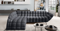 Henie Grey Corner Sofa – Dark Grey - Left Hand