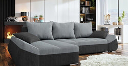 Rios Grey Corner Sofa Bed –  Dark Grey & Light Grey - Reversible
