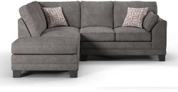 Fiva Grey Corner Sofa – Charcoal Grey - Left Hand