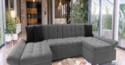 Airi Grey Corner Sofa Bed – Grey